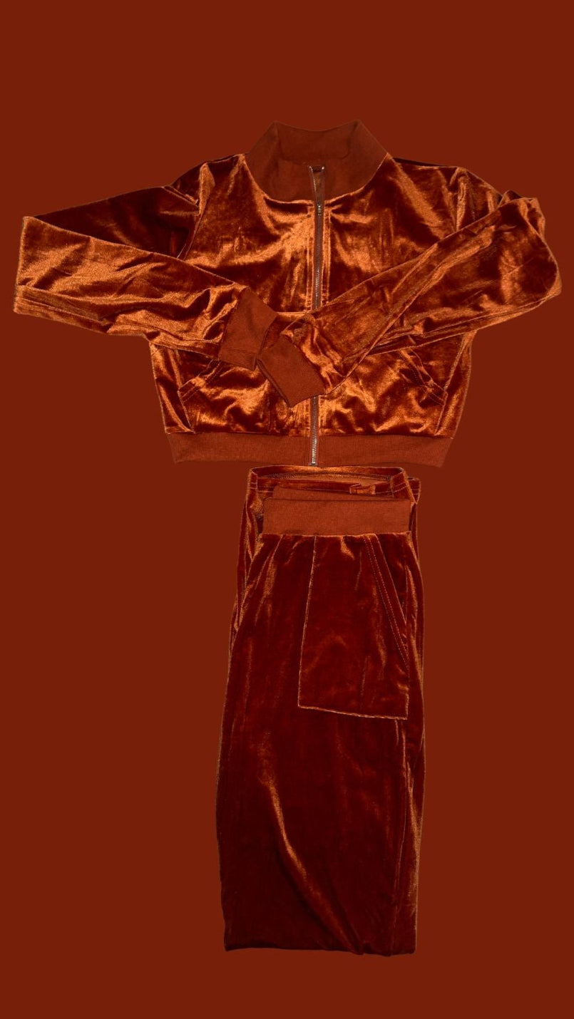 2 piece Set Orange & Green