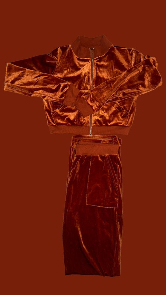 2 piece Set Orange & Green